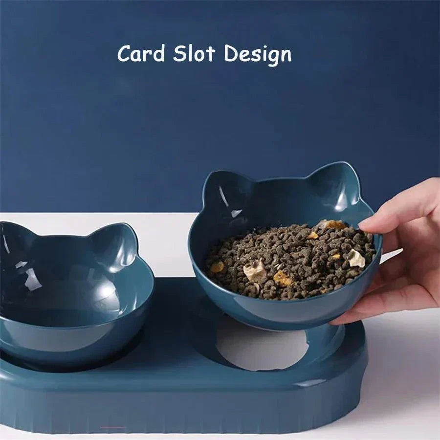 Automatic self-feeding bowl with card slot design, pet-safe and durable for continuous water supply.